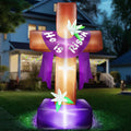 8 ft Easter Inflatable Cross, He Is Risen, Easter outdoor decoration