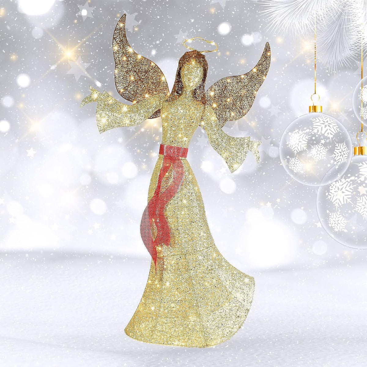 5 ft Lighted Christmas Angel, Christmas outdoor decoration