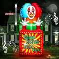 6.6 ft Animated Inflatable Clown Box with Music, Halloween outdoor decoration